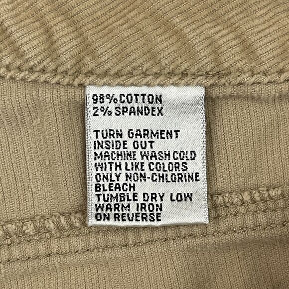 Talbots Corduroy Pants Womens 8 Tan Mid Rise Stretch Pockets Cotton - Picture 11 of 12